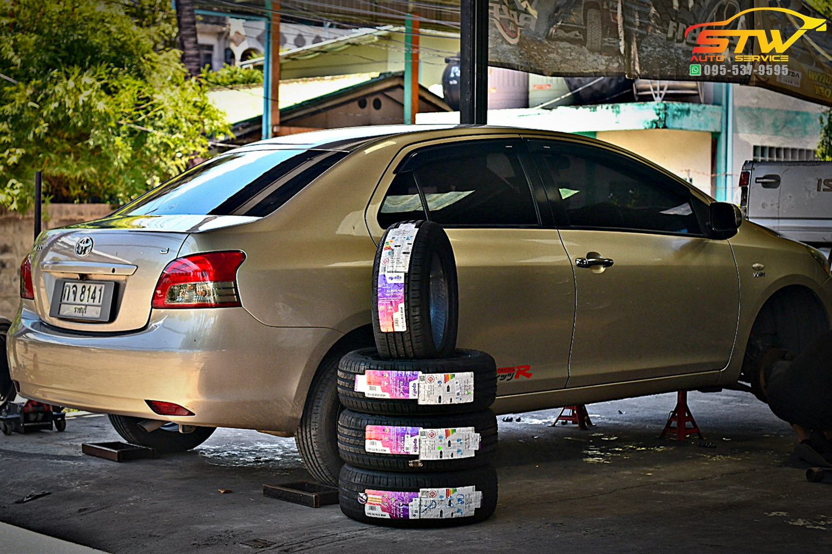 เปลี่ยนยาง TOYOTA VIOS APOLLO ALNAC 4G 195/55R15 85H