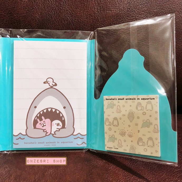 สมุดฉีกแบบเล่ม Kanahei's Small Animals in Aquarium (Limited) ขนาด 7.8 x 10.9 x 1.3 ซม. มีกระดาษ 4 ลาย รวม 80 แผ่น