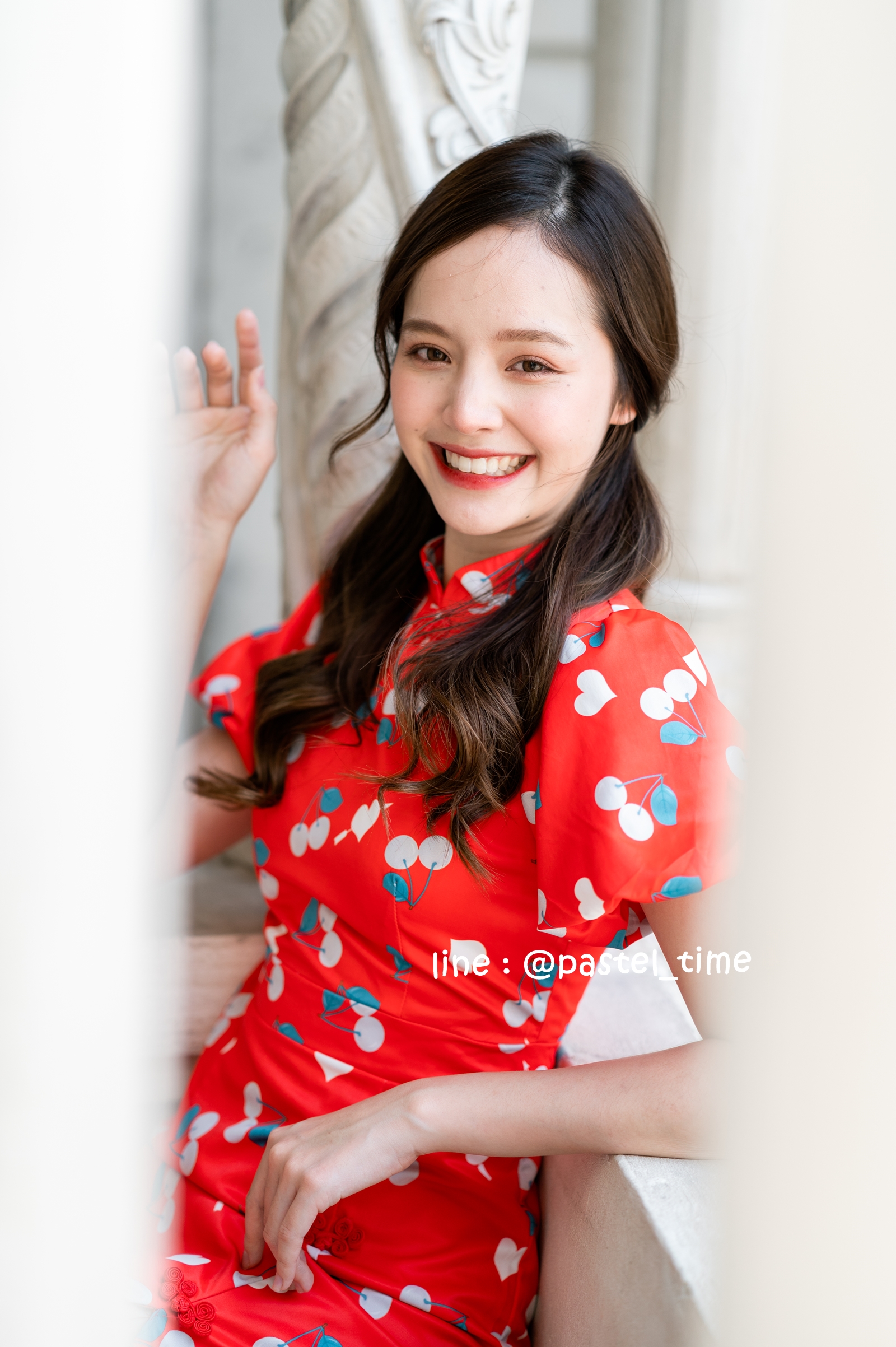 Cherry Ang Pao Dress เดรสกี่เพ้าคอจีนสีแดง