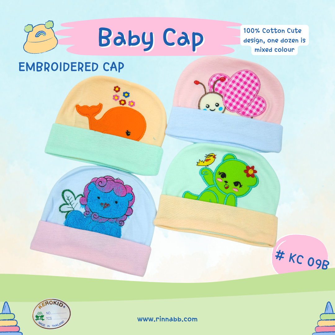Infant cap with Embroidery, หมวกปัก Kero Kids
