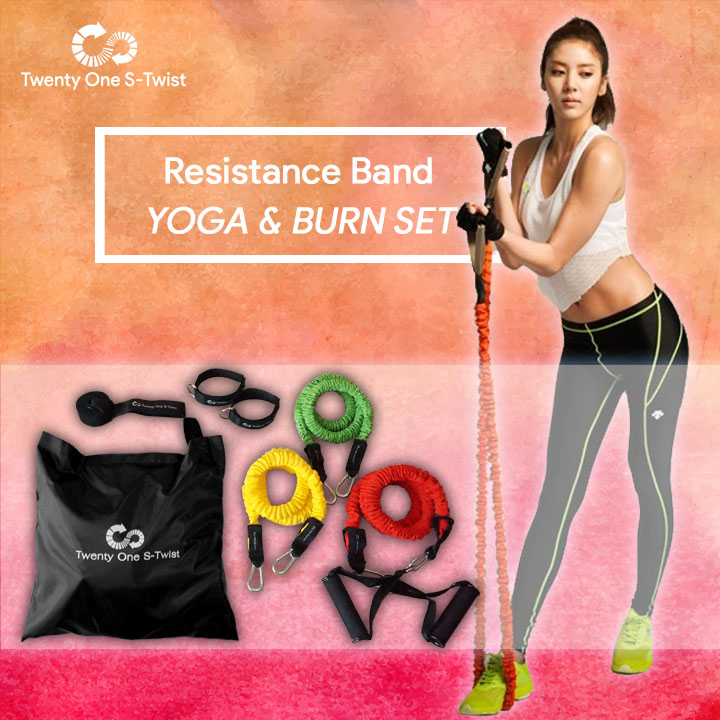 ชุดยางยืดออกกำลังกาย 3 ระดับ (Yoga & Burn Set)