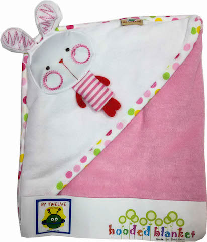 ผ้าห่อตัวขนหนู, Terry Hooded Blanket with the special cartoon