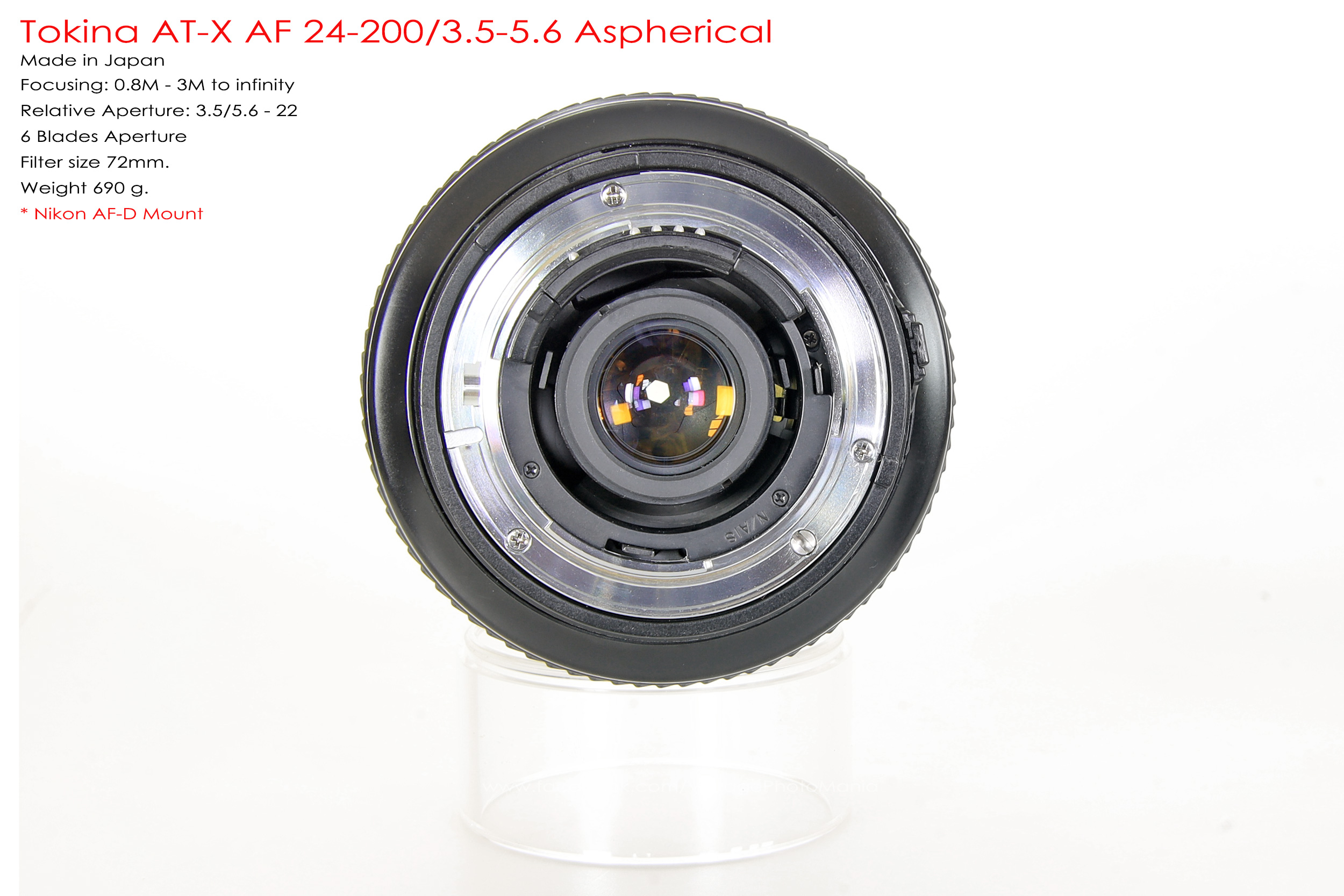 Tokina AT-X AF 24-200/3.5-5.6 Aspherical[IF] *Nikon AF-D Mount เลนส์ครอบจักรวาลรองรับฟูลเฟรม