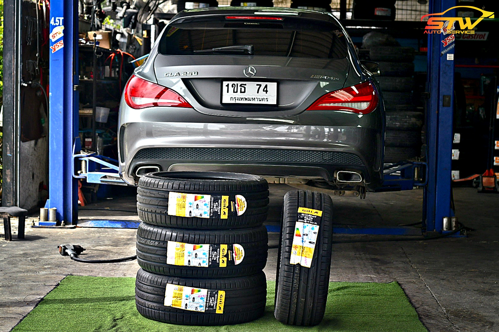ยาง GITI Sport S2 225/45R18 95Y ติดตั้งใส่ Mercedes Benz CLA250