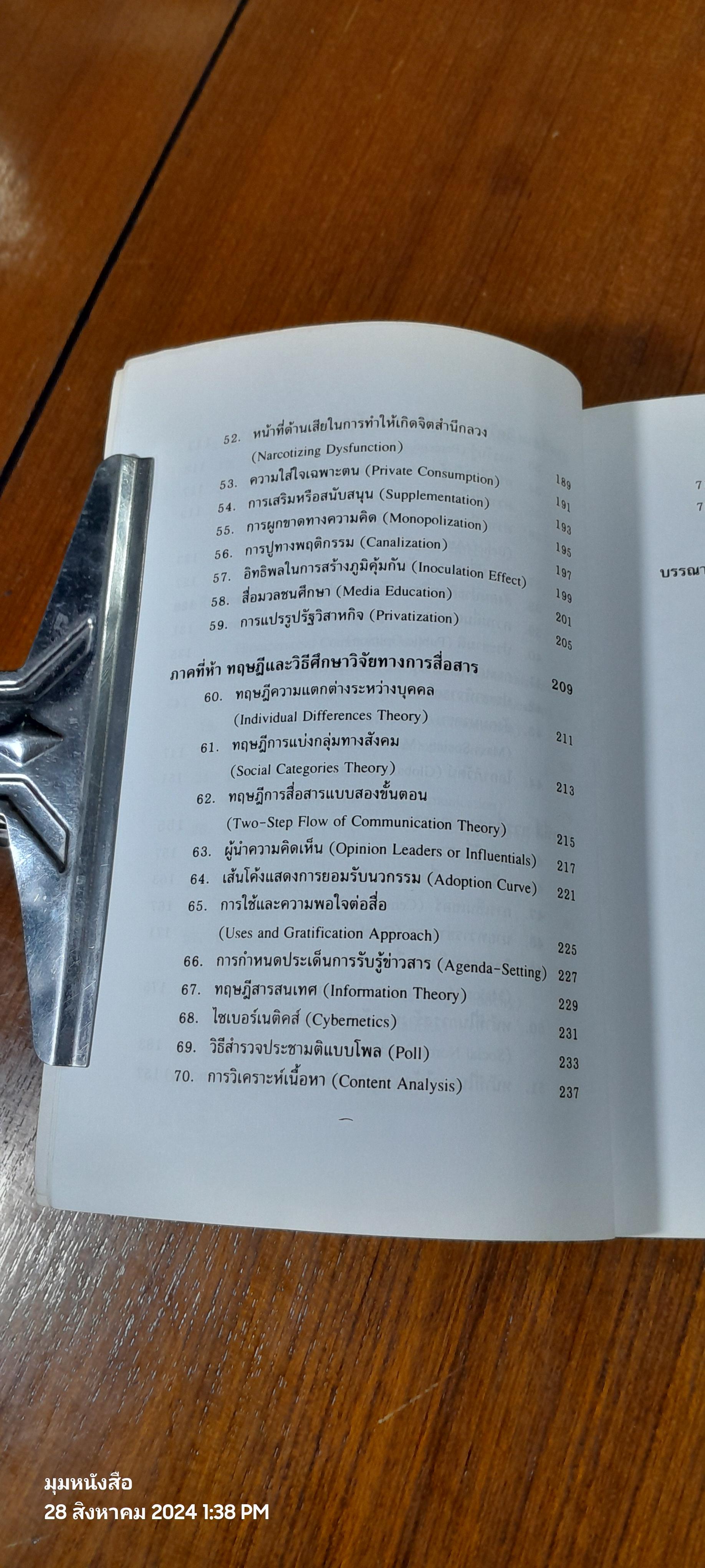 แนวคิดหลักนิเทศศาสตร์ / พัชนี เชยจรรยา ( มีรอยขีดเขียนด้านใน )