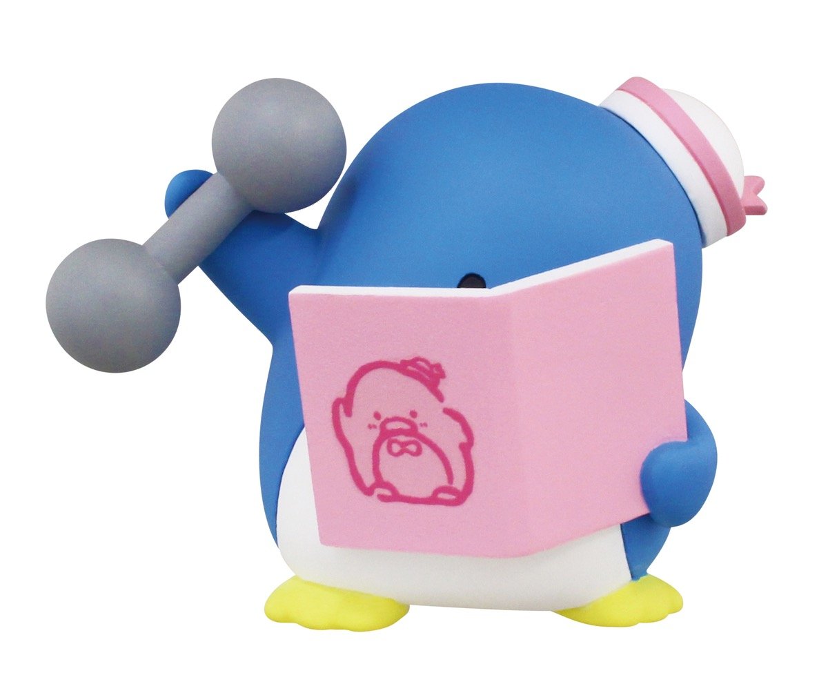 โมเดล Sanrio Characters Hide & Seek Figures 3 แบบ Tuxedo Sam อ่านหนังสือ ยกดัมเบล ตั้งได้ น่ารัก สูงประมาณ 5 ซม.