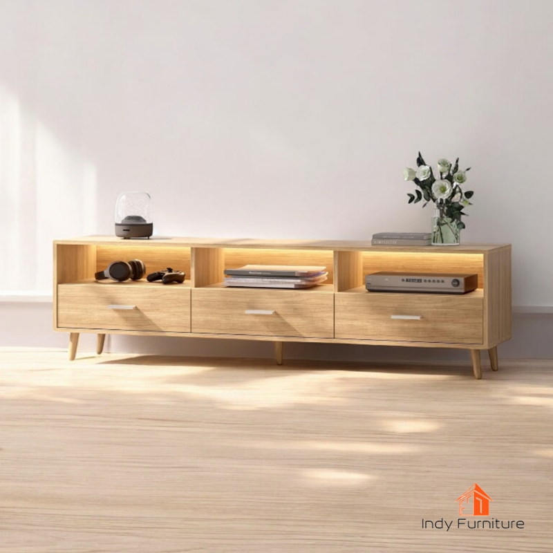 ตู้อเนกประสงค์ ไม้ยางพารา รุ่น Naja-B160 สีธรรมชาติ