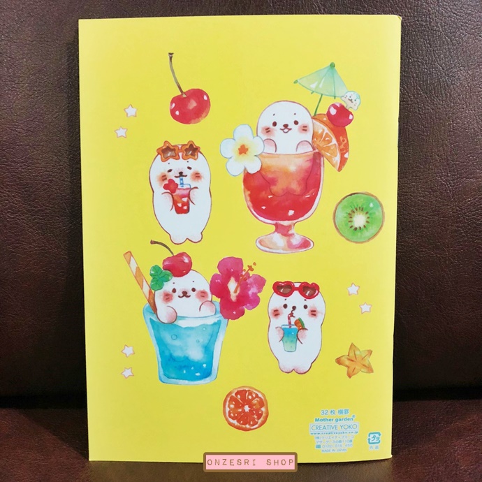 สมุด Sirotan Notebook แบบ Drinks สีเหลือง ขนาด 14.8 x 21 ซม. มี 64 หน้า