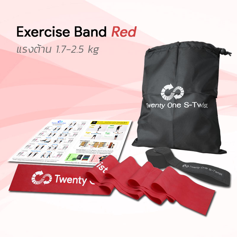 ยางยืดออกกำลังกายแบบแผ่น Exercise Band Red
