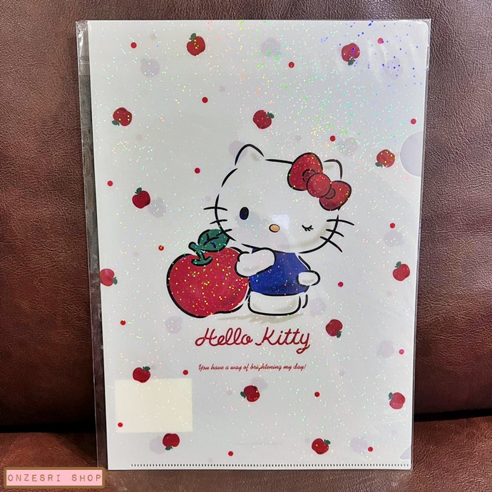 แฟ้ม A4 Hello Kitty Asakusa (Limited) สีขาว เป็นแบบวิ้ง ๆ มีเฉพาะที่ Sanrio Asakusa เท่านั้น