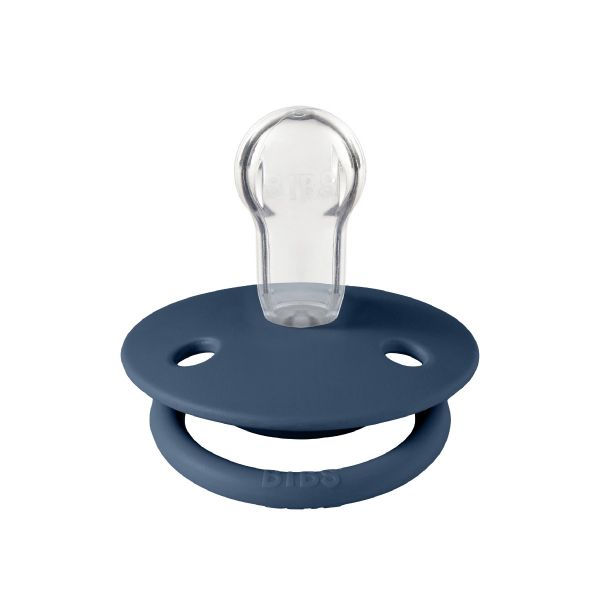 Bibs จุกหลอก Silicone ทรงกลม Bibs x Liberty / 2 รุ่น De Lux One size สี Cloud Steel Blue