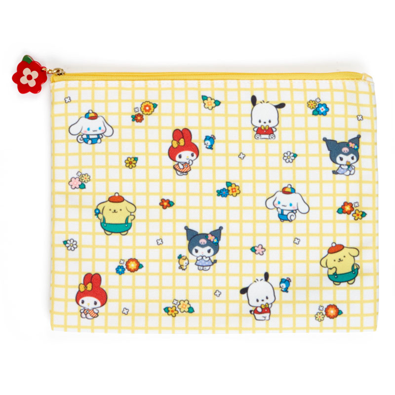 เซ็ตกระเป๋า Sanrio Retro Room Flat Pouch 2 ใบ ขนาด 23.5 x 0.8 x 19 / 19 x 0.8 x 14.5 ซม.