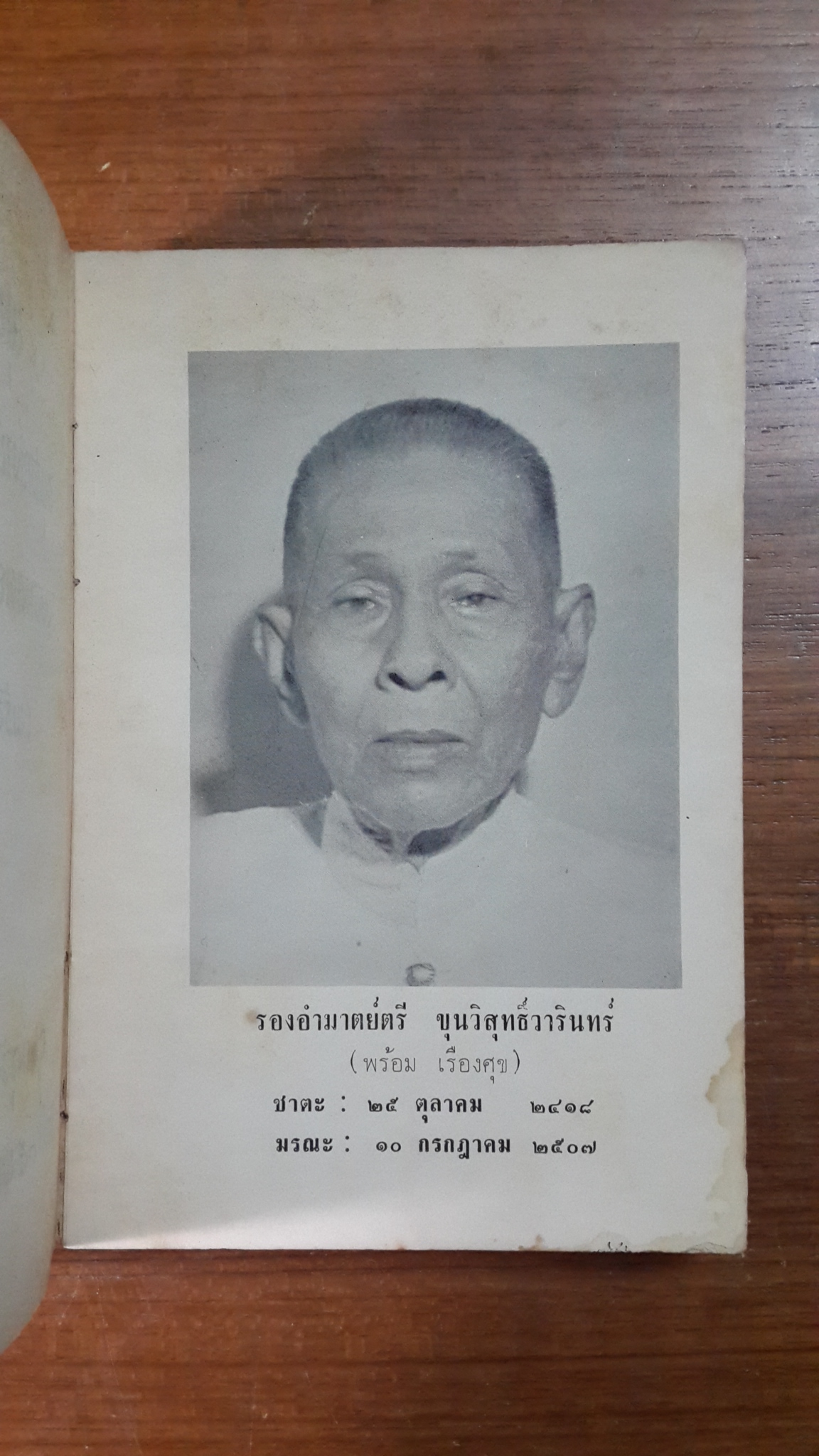 พุทธานุวัตร : อนุสรณ์ในงานพระราชทานเพลิงศพ รองอำมาตย์ตรี ขุนวิสุทธิ์วารินทร์ (พร้อม เรืองศุข)