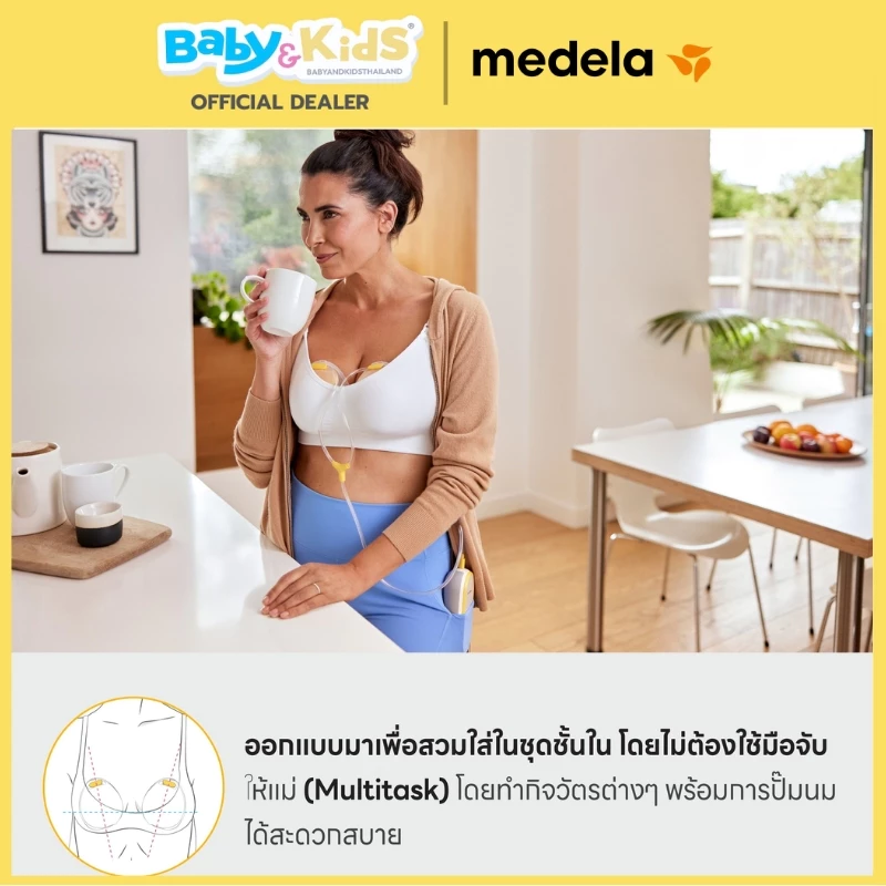 Medela เครื่องปั๊มนมมอเตอร์Medela Freestyle™ Hands-free double electric Wearable Breast Pump