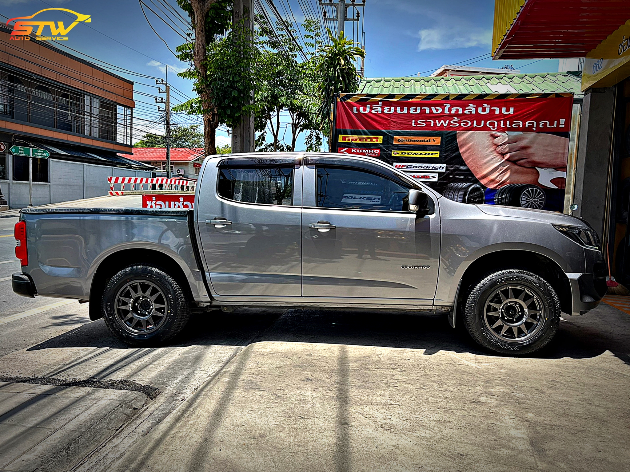 ล้อยางโช๊ค EVO SPORT EVO-462 17นิ้ว YOKOHAMA G015 245/65R17 PROFENDER STD-UP2 ติดตั้งใส่ Chevrolet Colorado