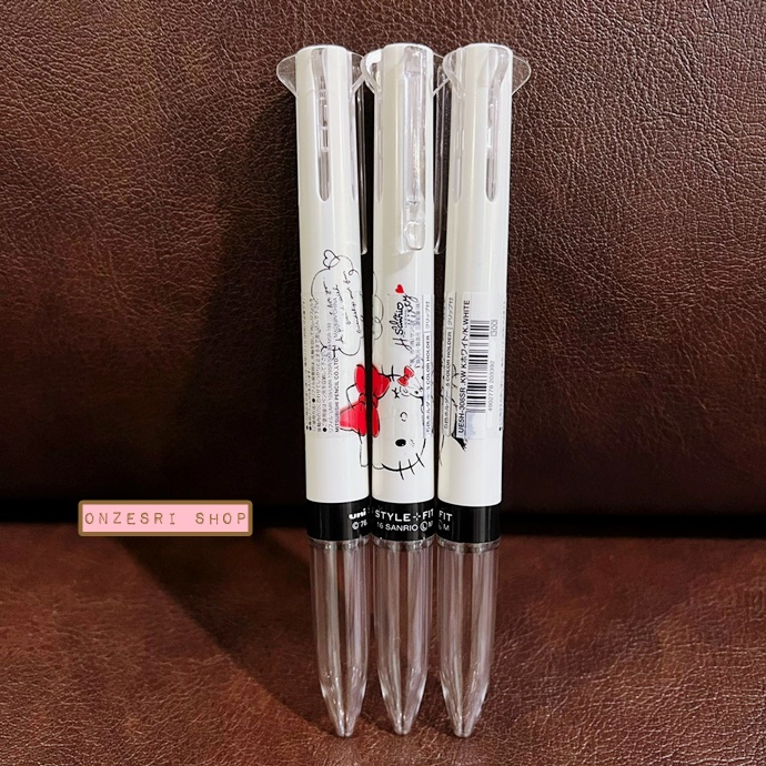 ปลอกปากกา Uni Style Fit ลาย Hello Kitty สีขาวมุก ใส่ไส้หมึกได้ 5 ไส้