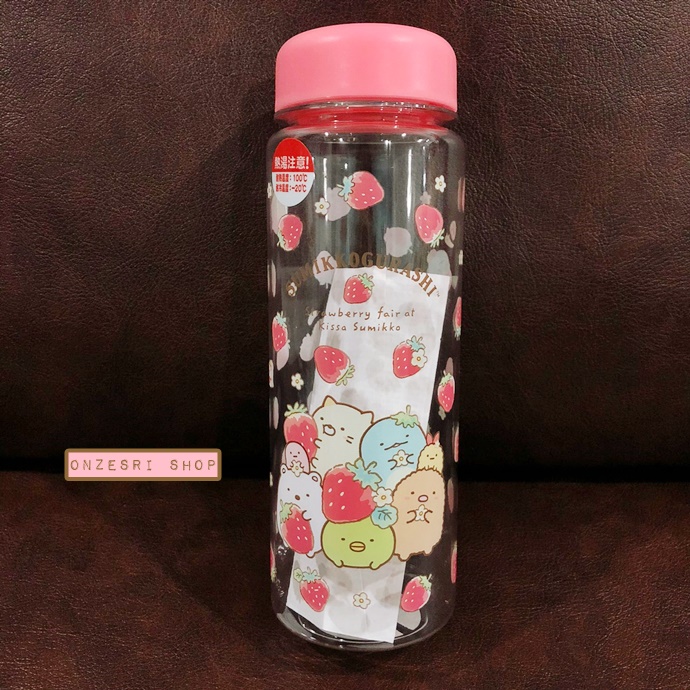 กระบอกน้ำ Sumikko Gurashi Strawberry Fair ขนาด 500 ml สูง 19 ซม. ทนความร้อนได้ 100 องศา ทนความเย็น -20 องศา
