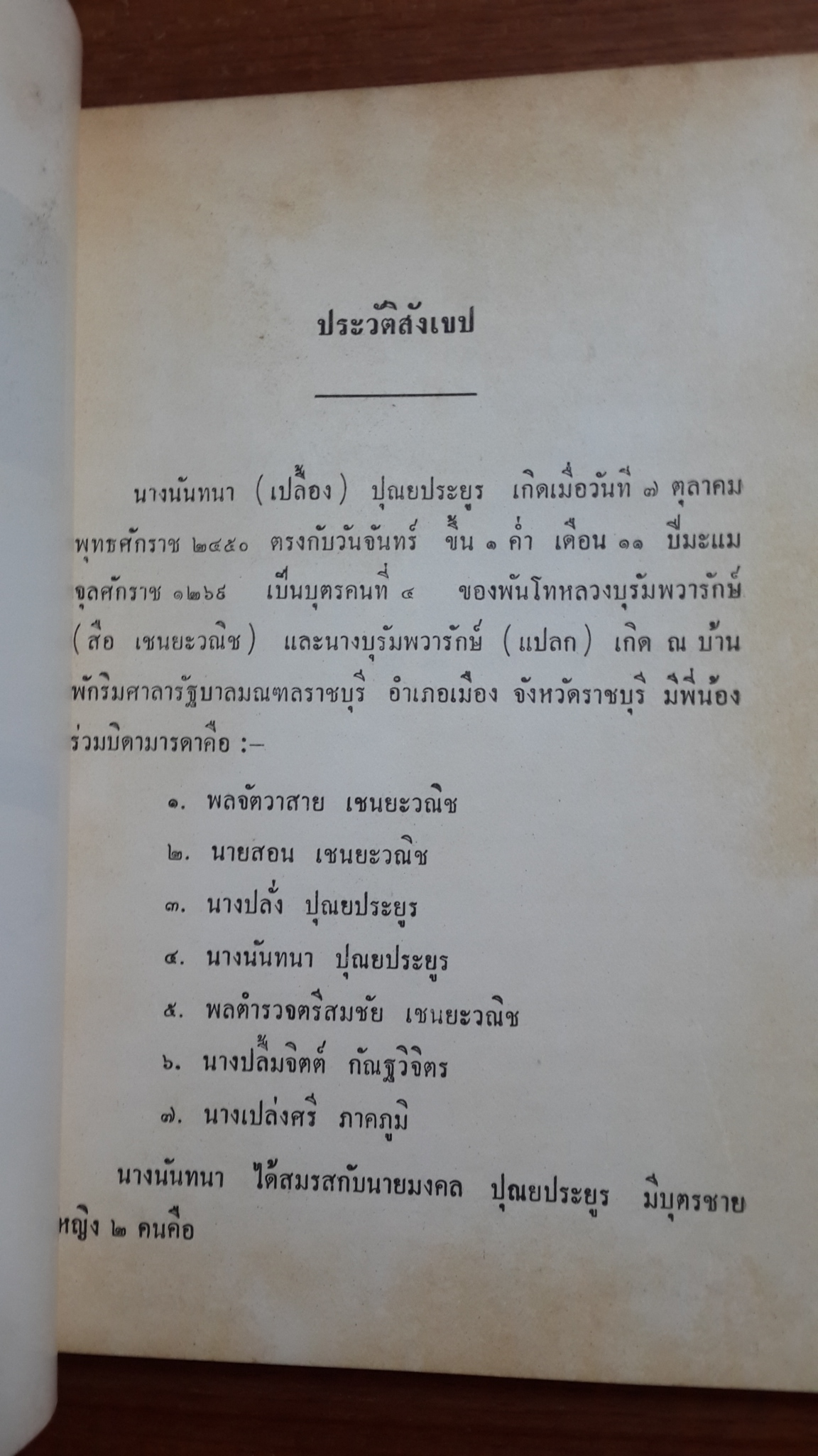 หนังสืออนุสรณ์ในงานฌาปนกิจศพ นันทนา ปุณยประยูร (มีตราห้องสมุด)