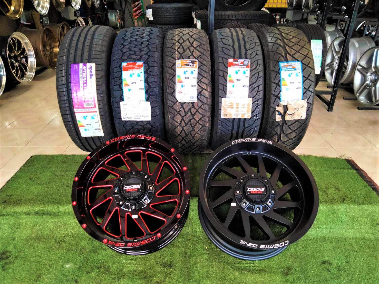 โปรล้อแม็ก COSMIS SPIN-150V ขอบ18 พร้อมยาง 265/60R18 " 265/65R18