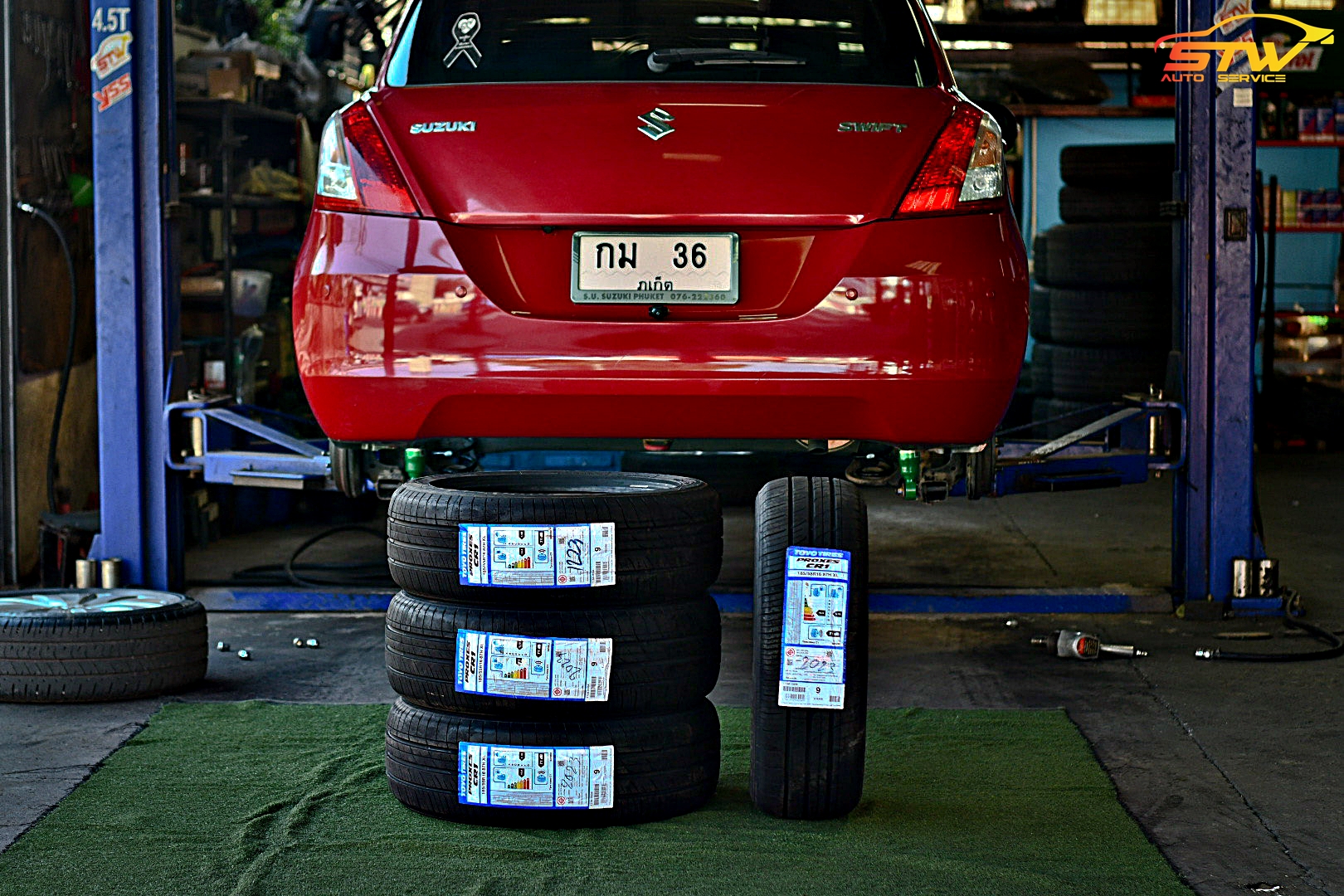 ยาง TOYO PROXES CR1 185/55R16 87H ติดตั้งใส่ SUZUKI SWIFT