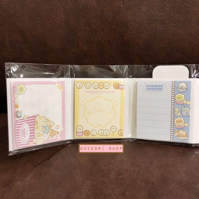 กระดาษโน้ต Memo แบบเล่ม Sumikko Gurashi Movie Theatre แบบ Popcorn ขนาด 9 x 7 x 1.8 ซม. กระดาษมี 6 ลาย รวม 120 แผ่น
