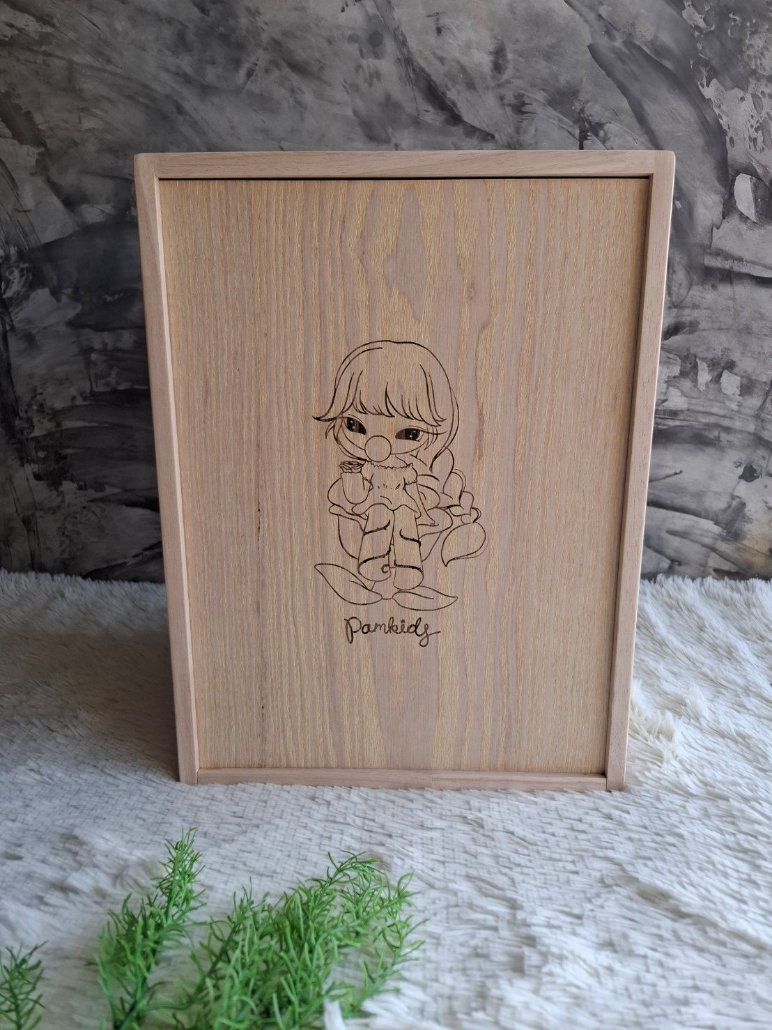 กล่องไม้ใส่โมเดลแบบฝาสไลด์