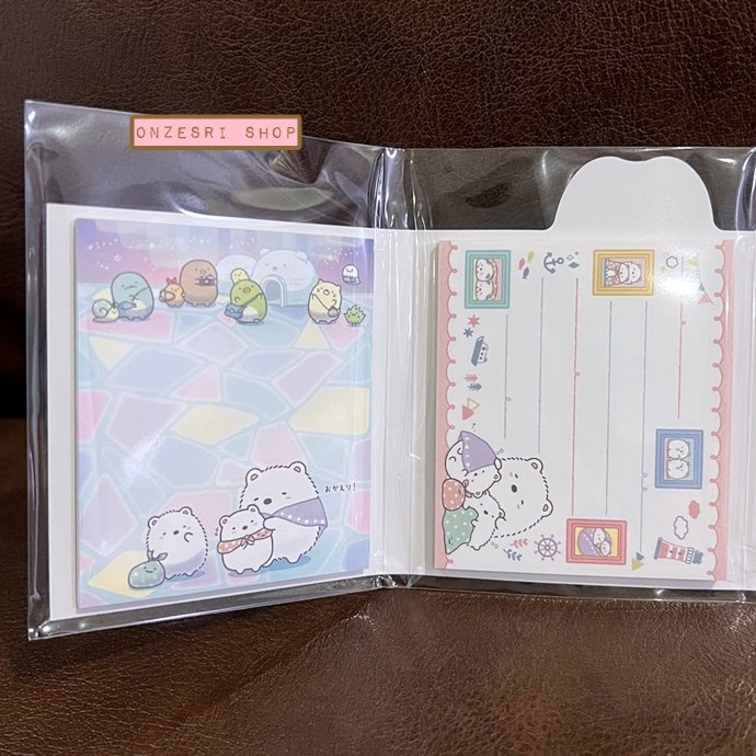 กระดาษโน้ต Memo แบบเล่ม Sumikko Gurashi Shiro Kuma Hometown แบบลาย Home ขนาด 9 x 7 x 1.2 ซม. มี 4 ลาย รวม 80 แผ่น