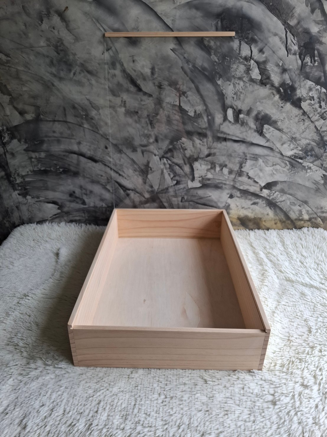 กล่องไม้ฝาสไลด์อะครีลิค