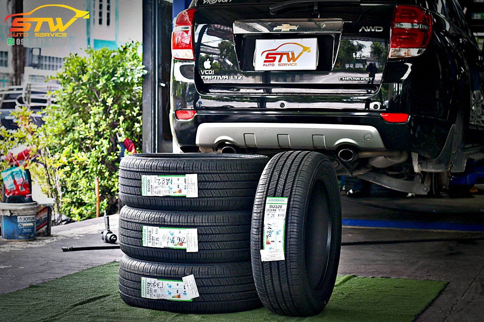 เปลี่ยนยาง CHEVROLET CAPTIVA GOODRIDE CROSS LEGEND SU320 225/55R19 99V - ยางรถยนต์ราคาถูก ทรัพย์ทวีเจริญยางยนต์ : Inspired by LnwShop.com