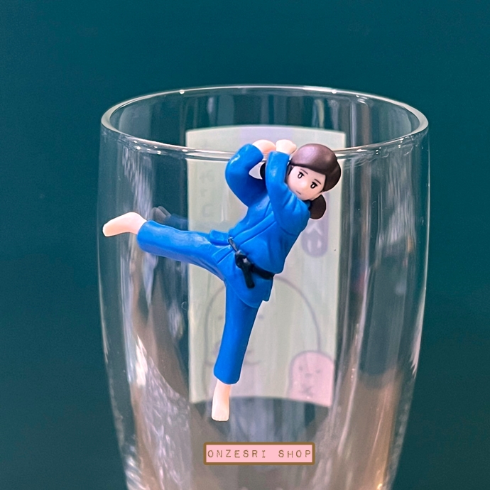 Cup no Fuchiko Irodori Japan (Limited) สาวน้อยเกาะแก้วลายเอกลักษณ์ประจำญี่ปุ่น ชุดสีน้ำเงิน มีหลายแบบให้เลือก * เคลียร์สต็อก