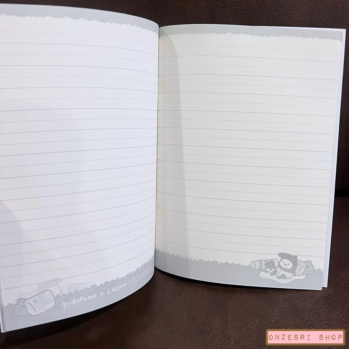 สมุดโน้ต Gudetama x Laimo (Sanrio Taiwan Limited) แบบสีขาว ขนาด 15 x 20.5 ซม. มี 48 หน้า