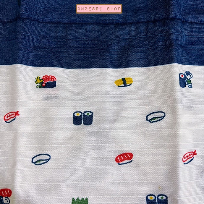 กระเป๋ารูดเชือกแบบญี่ปุ่น ลาย Snoopy Sushi (Limited) ทำจากผ้าญี่ปุ่น ขนาด 27 x 12 x 19.5 ซม. มีฐานกว้าง