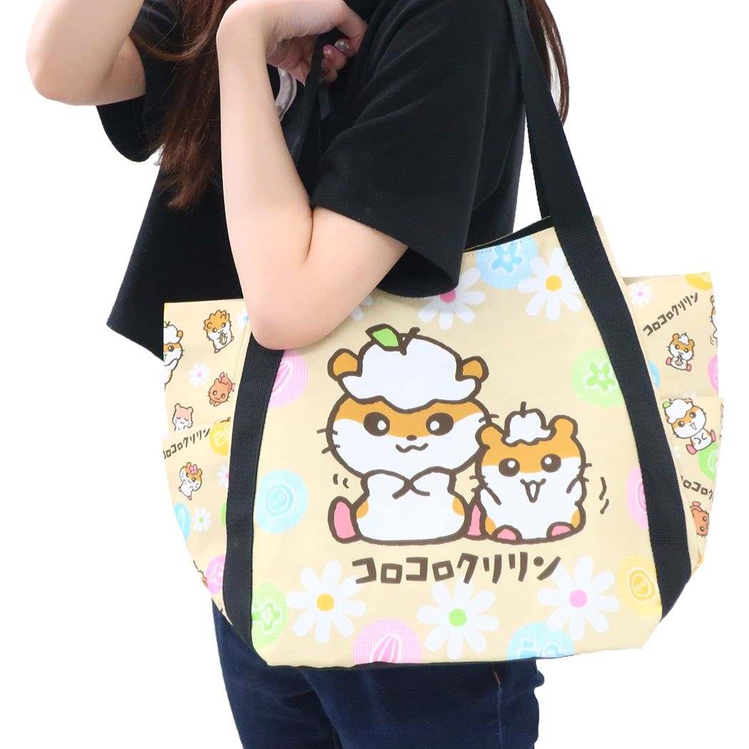 กระเป๋าสะพายใบใหญ่ Sanrio Tote Bag แบบ Corocoro Kuririn ขนาด 49 x 30 x 21.5 ซม.