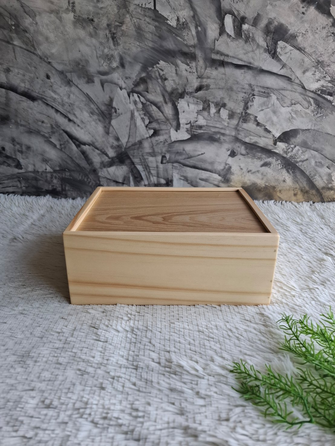 กล่องไม้สนฝาสไลด์