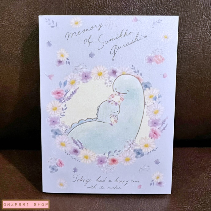 สมุดเล่มเล็ก ลาย Sumikko Gurashi Tokage Memories แบบคุณลูกเกาะหลัง ขนาด 14 x 10.5 x 1.2 ซม. มี 4 ลาย รวม 120 แผ่น