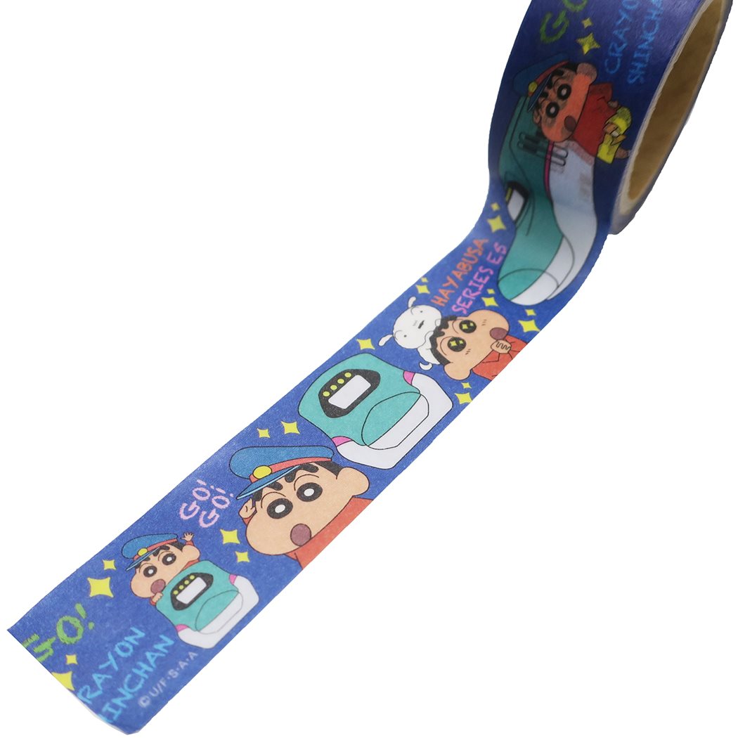 Masking Tape เทปตกแต่งจากญี่ปุ่น ลาย Crayon Shinchan x Hayabusa Series E5 (Limited) ขนาด 2 ซม. x 5 ม.