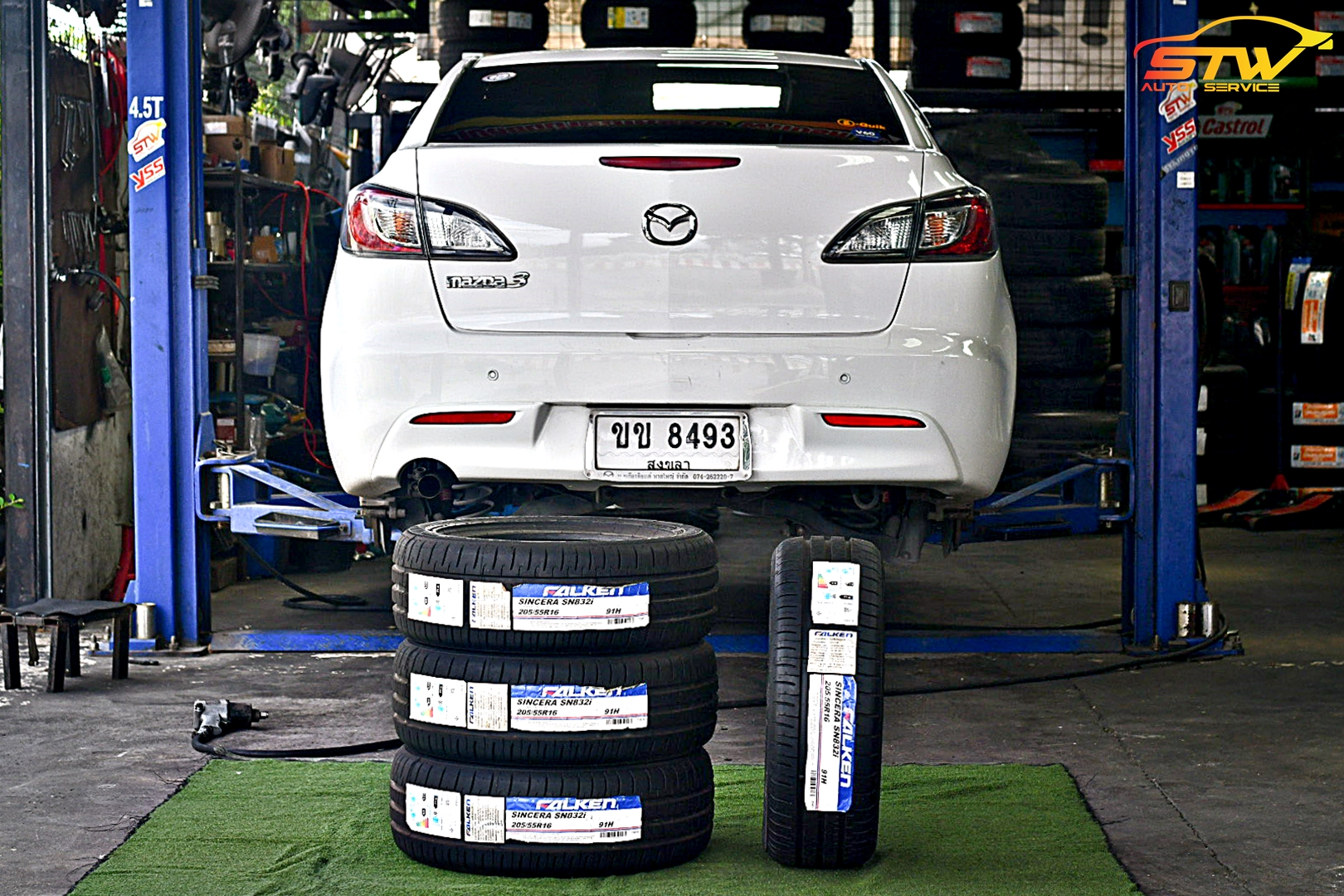 ยาง FALKEN SINCERA SN832i 205/55R16 91H ติดตั้งใส่ MAZDA 3