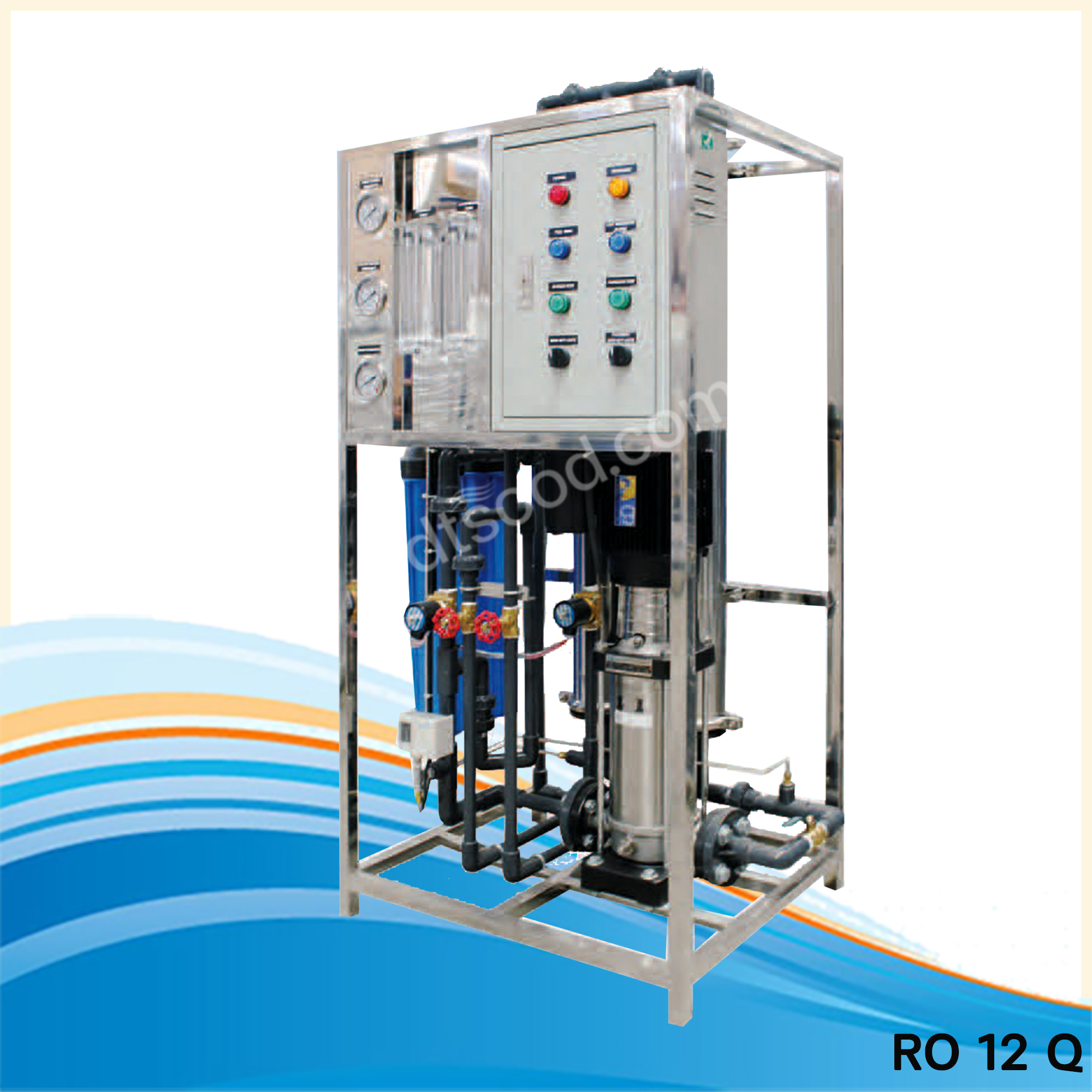 เครื่องกรองน้ำอุตสาหกรรม เครื่องกรองน้ำ RO-12Q (12,000LPD)