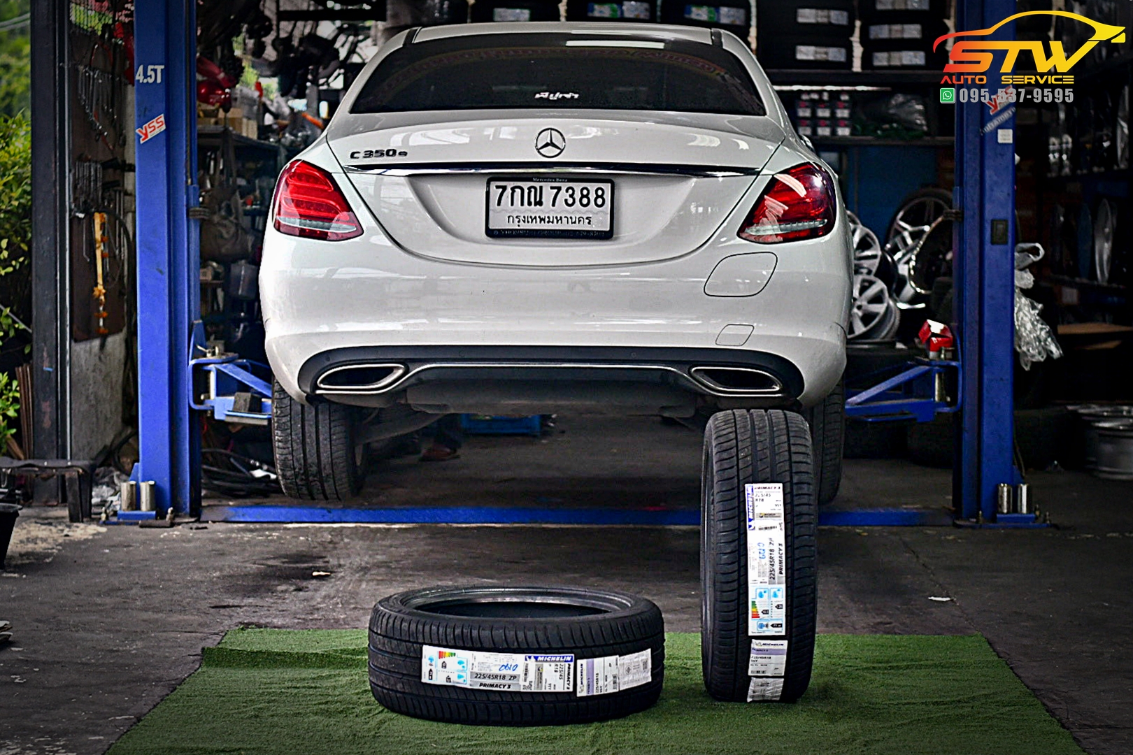 เปลี่ยนยาง Mercedes Benz C-Class C350e MICHELIN Primacy 3 ZP RunFlat 225/45R18 95Y
