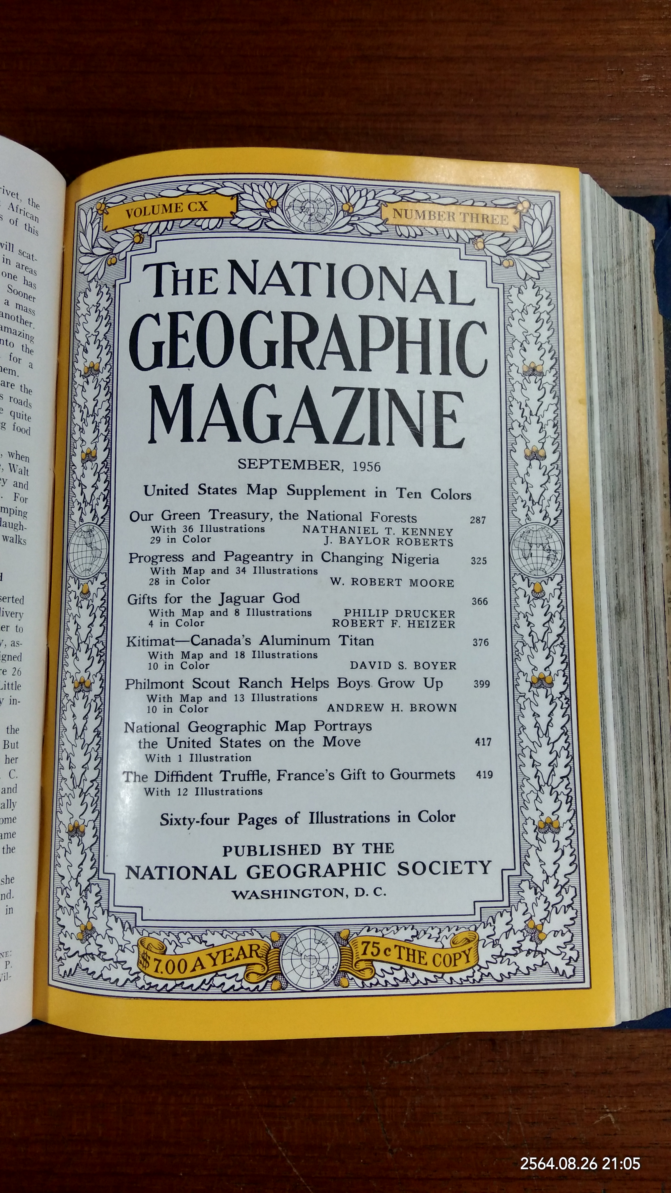 NATIONAL GEOGRAPHIC MAGAZINE JULY - DECEMBER 1956