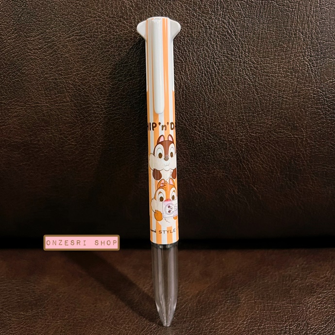 ปลอกปากกา Uni Style Fit ลาย Chip & Dale ลายทางน้ำตาล ใส่ไส้หมึกได้ 5 ไส้