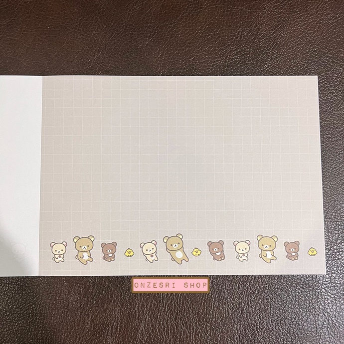 สมุดฉีก Rilakkuma - New Basic Rilakkuma แบบสีขาว ขนาด 14.8 x 10.5 ซม. มี 4 ลาย รวม 100 แผ่น