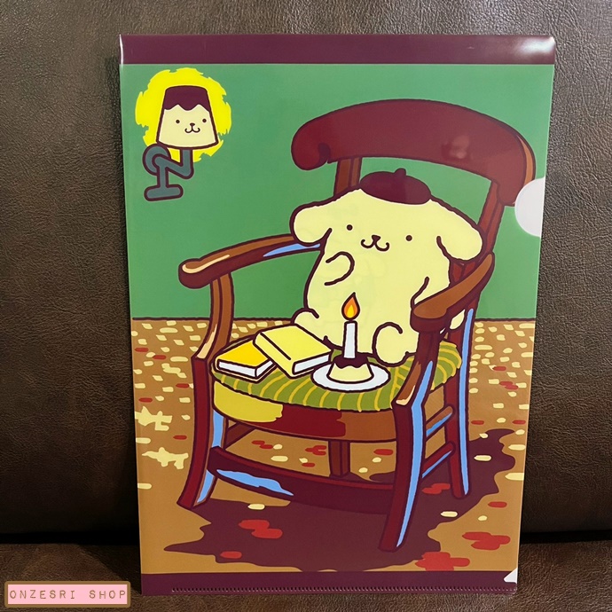 เซ็ตแฟ้ม A4 Pompompurin Van Gogh and Gauguin: Reality and Imagination (Limited) เป็นแบบลิมิเต็ดเฉพาะงานนิทรรศการศิลปะที่ญี่ปุ่น มี 2 แฟ้มในเซ็ต