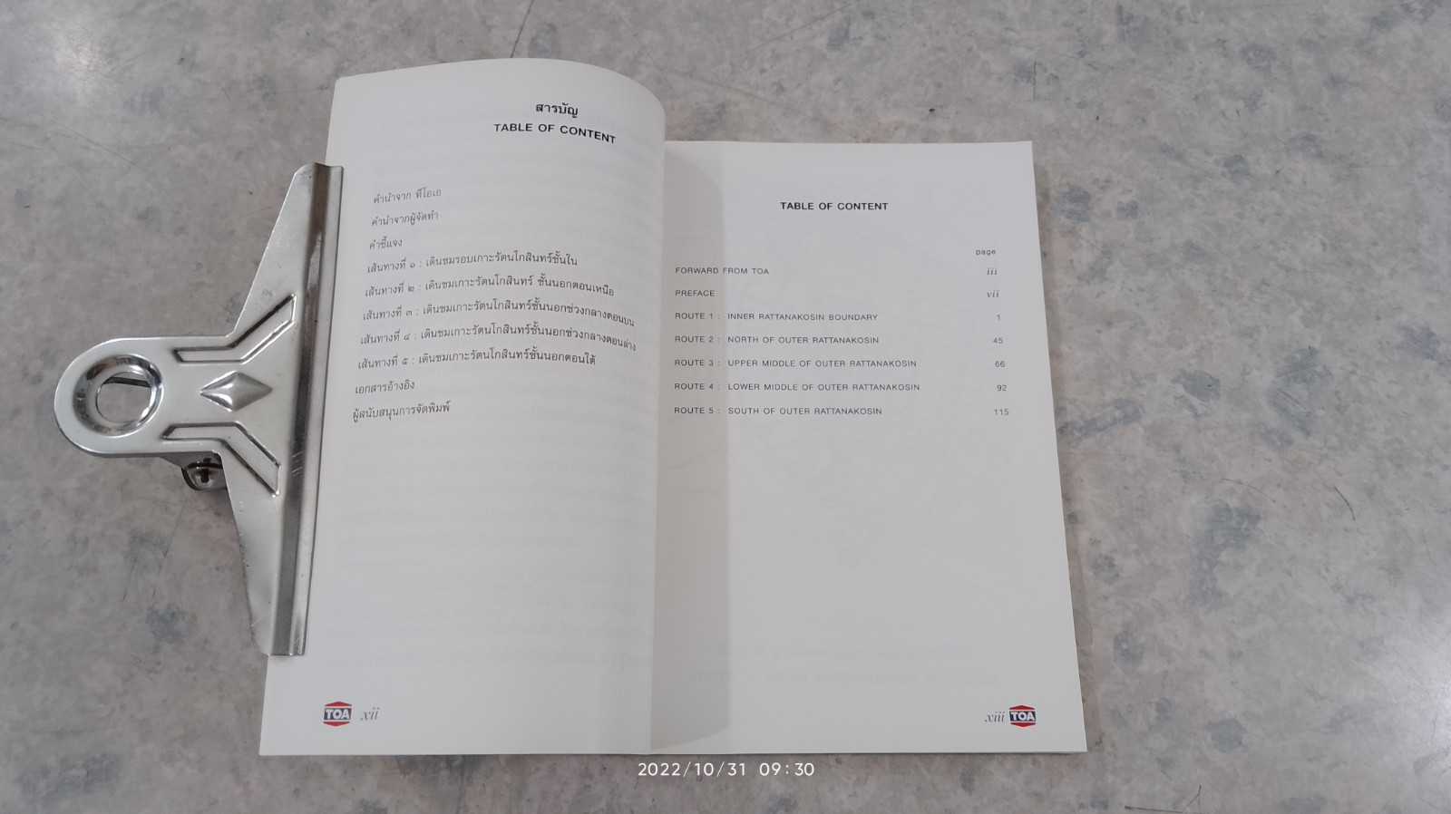 คู่มือเดินชมเมือง ชุด เกาะรัตนโกสินทร์ / TOA