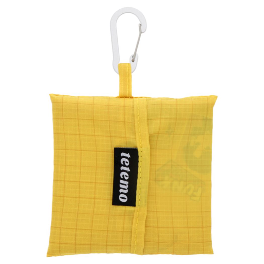 กระเป๋า Eco Bag - BTS TinyTan x Tetemo ของแท้จากญี่ปุ่น ลาย Dynamite สีเหลือง พับได้ พกพาสะดวก มาพร้อม carabiner ไว้ห้อย ขนาด 32 x 61 x 10 ซม.