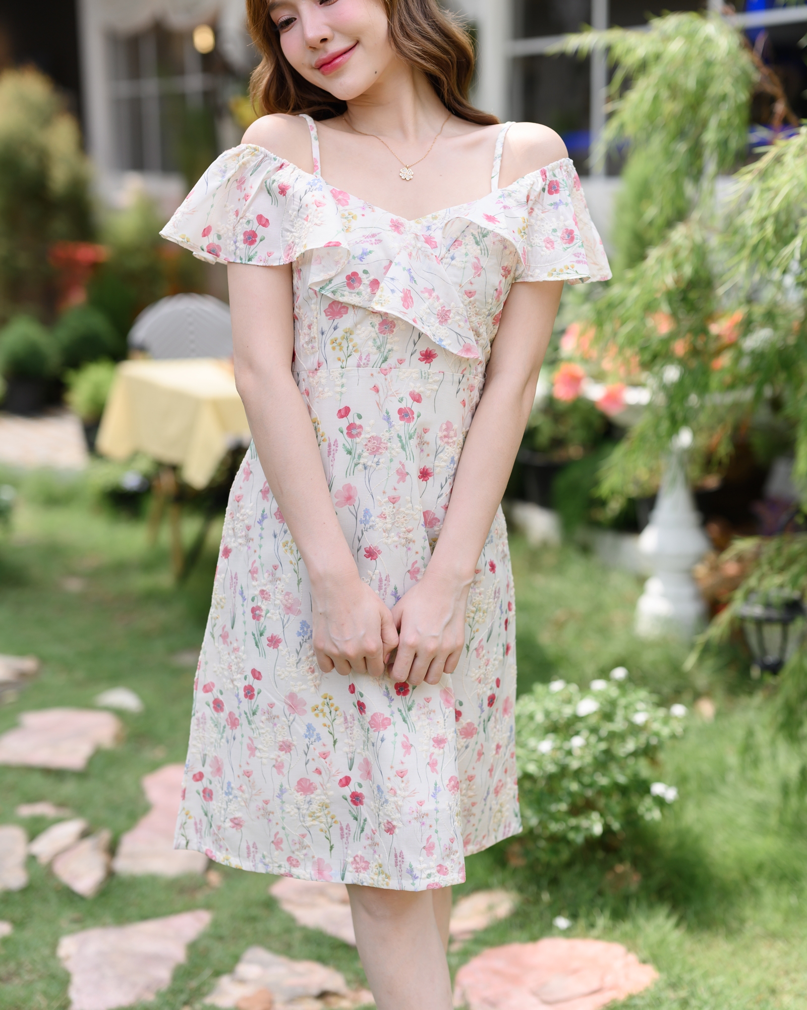 Blossom Breeze Off-shoulder Dress