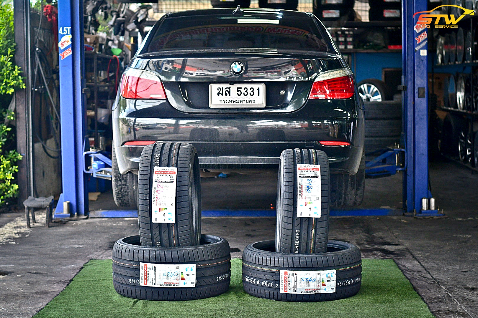 ยาง KUMHO ECSTA PS71 F 245/35R19 96Y R 275/30R19 99Y ติดตั้งใส่ BMW Series 5 525i