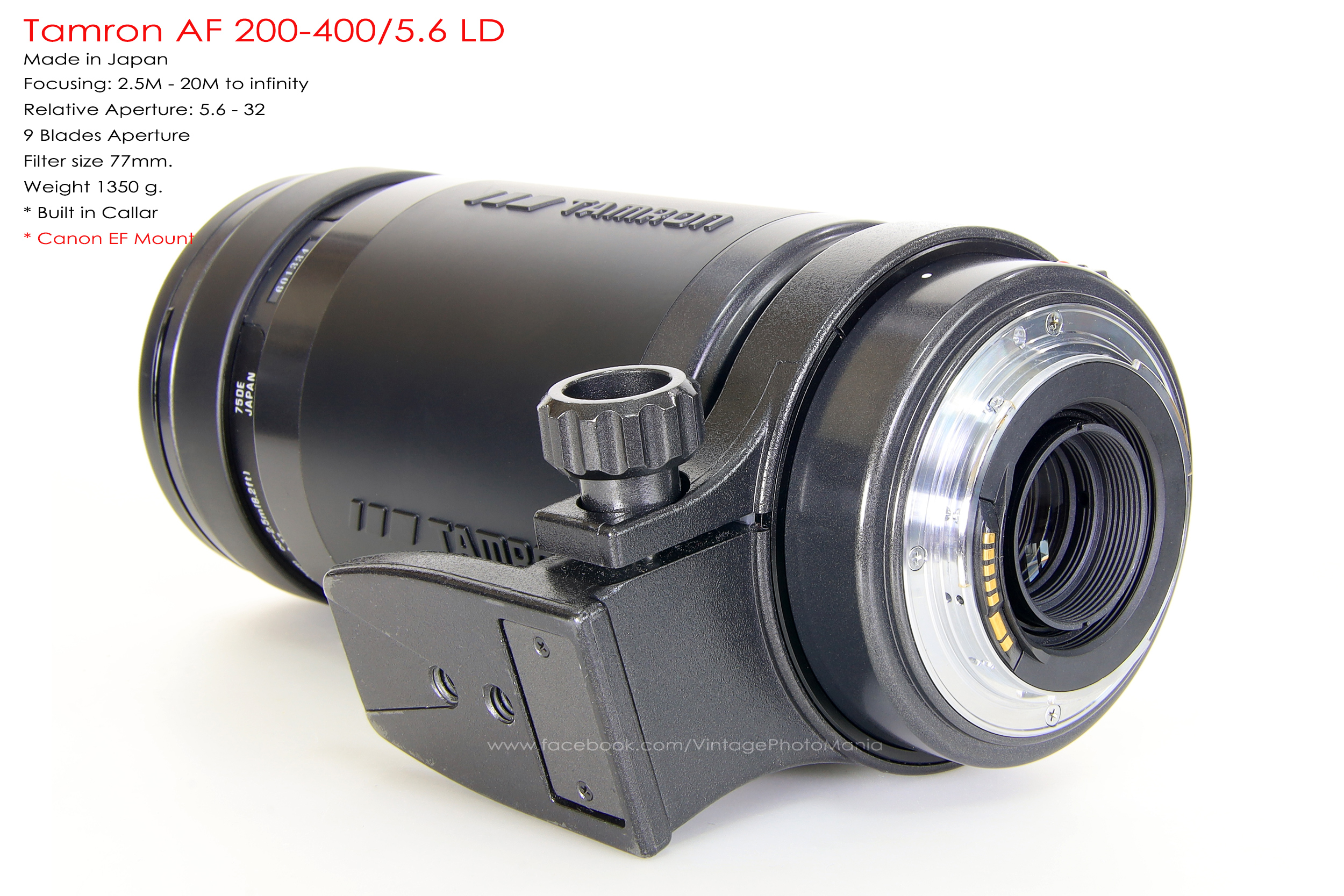 Tamron AF 200-400/5.6 LD *Canon EF เลนส์ซูมซูเปอร์เทเลสายถ่ายนกเอฟไม่ไหล