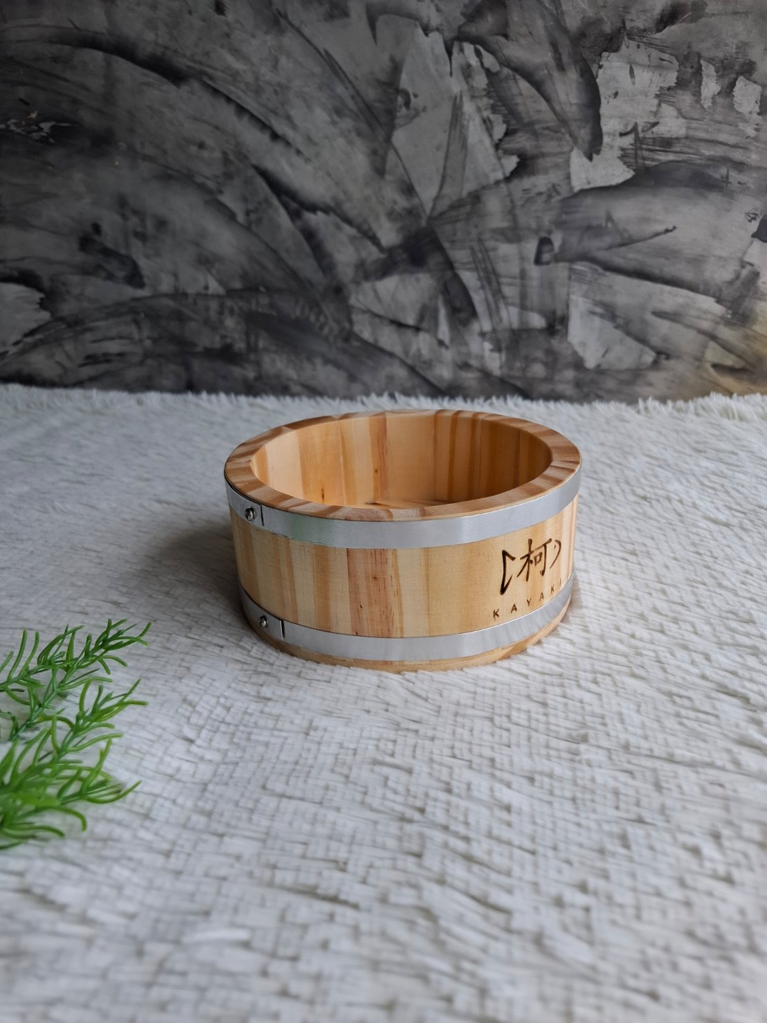 ถาดไม้ใส่ข้าวทรงกลม