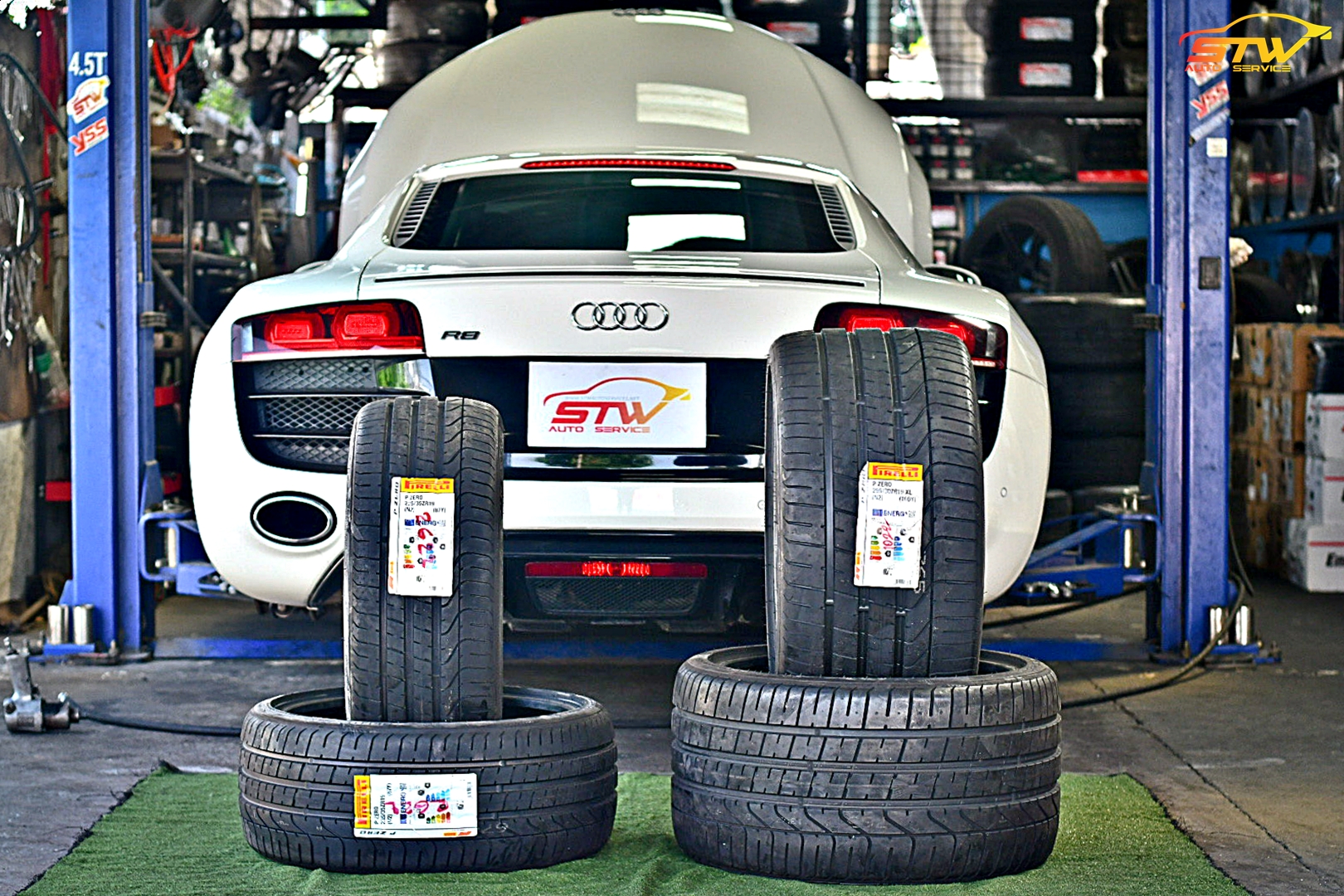 ยาง PIRELLI P ZERO (N2) F 235/35R19 87Y R 265/30R19 100Y ติดตั้งใส่ AUDI R8 Coupe
